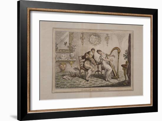 Harmony before Matrimony, Published by Hannah Humphrey, 1805-James Gillray-Framed Giclee Print
