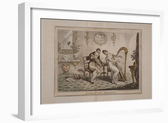 Harmony before Matrimony, Published by Hannah Humphrey, 1805-James Gillray-Framed Giclee Print