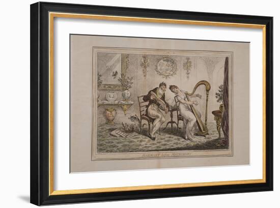 Harmony before Matrimony, Published by Hannah Humphrey, 1805-James Gillray-Framed Giclee Print