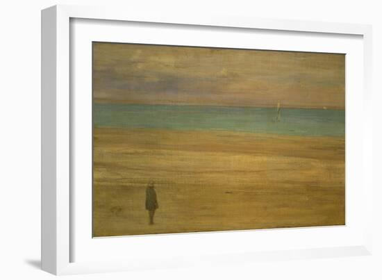 Harmony in Blue and Silver: Trouville, 1865-James Abbott McNeill Whistler-Framed Giclee Print
