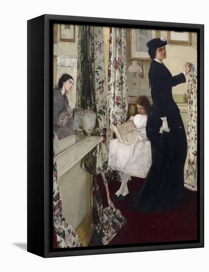 Harmony in Green and Rose: the Music Room, 1860-James Abbott McNeill Whistler-Framed Premier Image Canvas