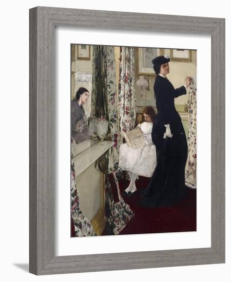 Harmony in Green and Rose: the Music Room, 1860-James Abbott McNeill Whistler-Framed Giclee Print