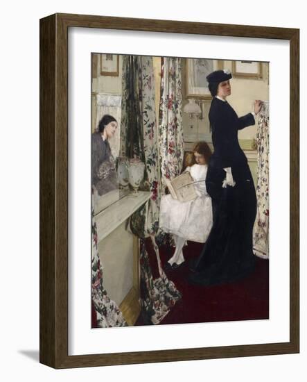 Harmony in Green and Rose: the Music Room, 1860-James Abbott McNeill Whistler-Framed Giclee Print