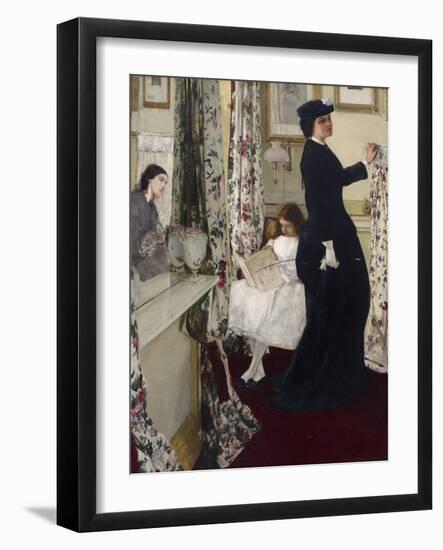 Harmony in Green and Rose: the Music Room, 1860-James Abbott McNeill Whistler-Framed Giclee Print