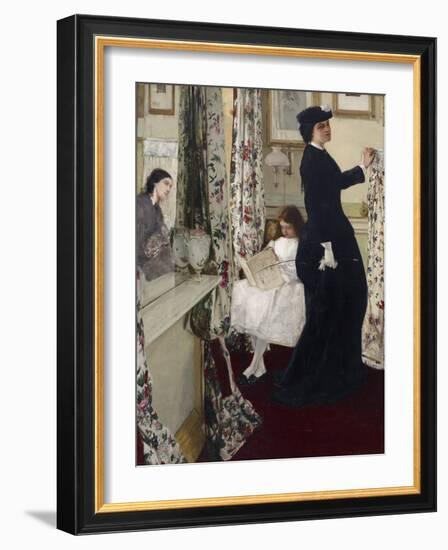 Harmony in Green and Rose: the Music Room, 1860-James Abbott McNeill Whistler-Framed Giclee Print