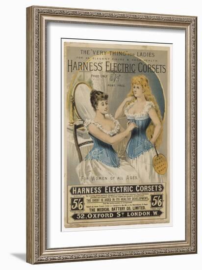 Harness' Electric Corset for Women of All Ages-null-Framed Art Print