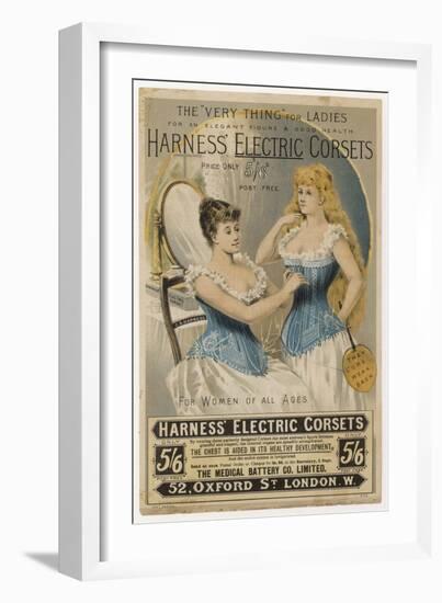 Harness' Electric Corset for Women of All Ages-null-Framed Art Print