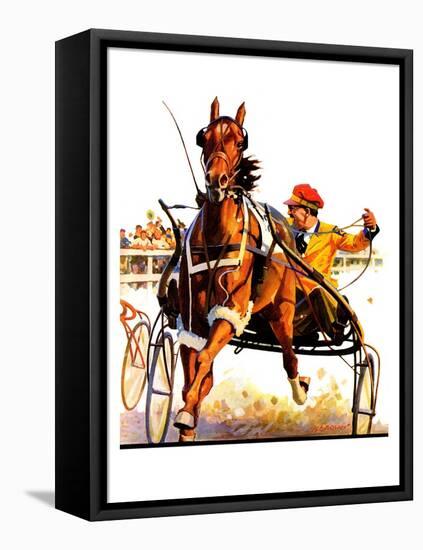 "Harness Race,"August 17, 1935-Maurice Bower-Framed Premier Image Canvas