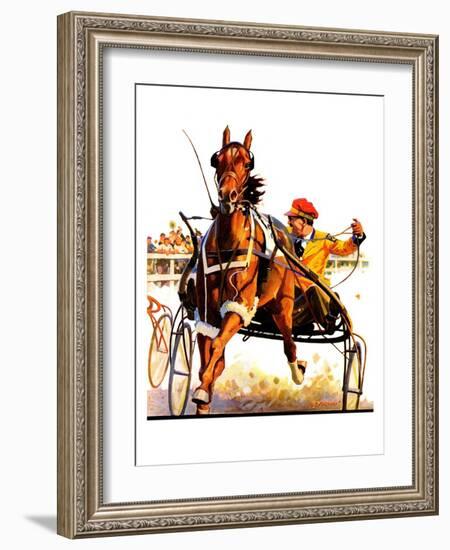 "Harness Race,"August 17, 1935-Maurice Bower-Framed Giclee Print