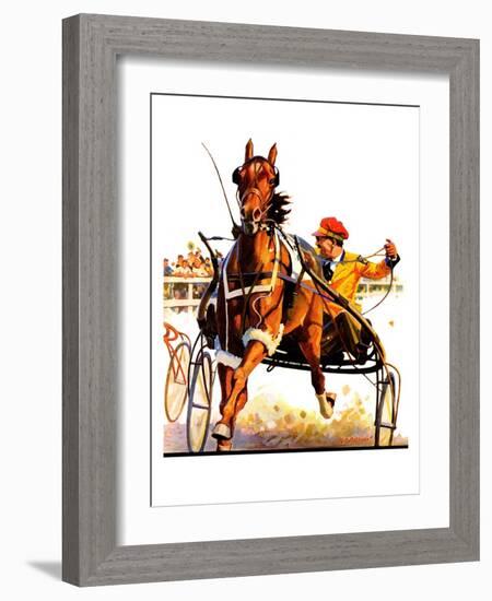 "Harness Race,"August 17, 1935-Maurice Bower-Framed Giclee Print