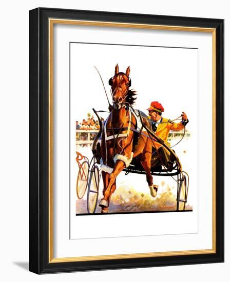 "Harness Race,"August 17, 1935-Maurice Bower-Framed Giclee Print