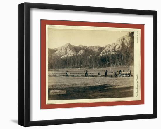 Harney Range. Horseshoe Curve on the B[Urlington] and M[Issouri River] Ry. Near Custer City, S.D-John C. H. Grabill-Framed Giclee Print