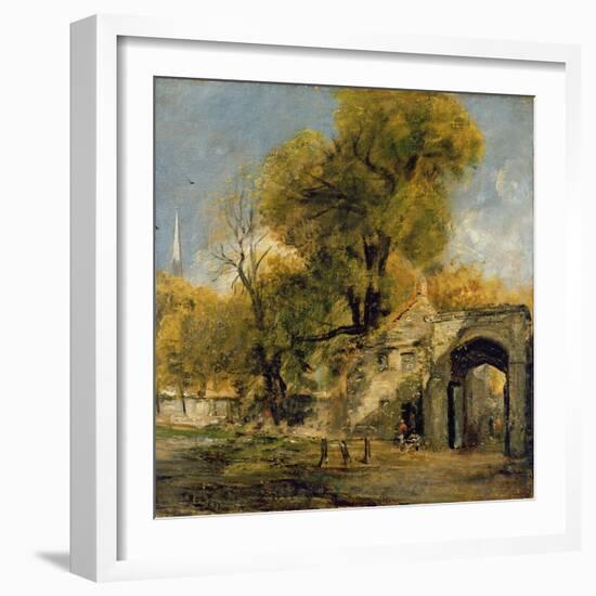 Harnham Gate, Salisbury, c.1820-21-John Constable-Framed Giclee Print