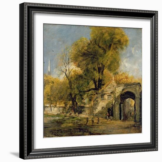 Harnham Gate, Salisbury, c.1820-21-John Constable-Framed Giclee Print