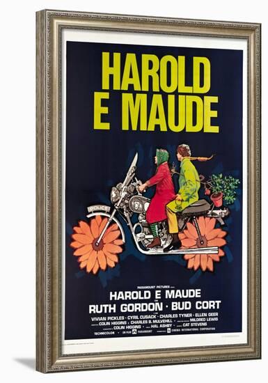 Harold and Maude, Italian poster, Ruth Gordon, Bud Cort, 1971-null-Framed Poster