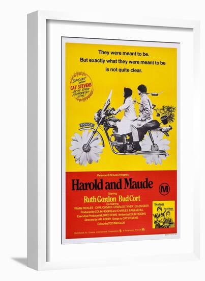 Harold and Maude, Ruth Gordon, Bud Cort, 1971-null-Framed Art Print