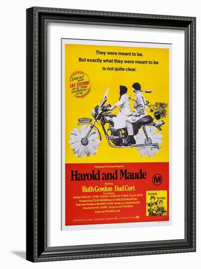 Harold and Maude, Ruth Gordon, Bud Cort, 1971-null-Framed Premium Giclee Print