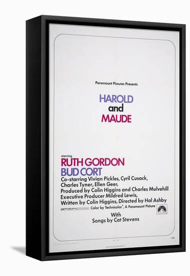 HAROLD AND MAUDE, US poster, 1971-null-Framed Stretched Canvas