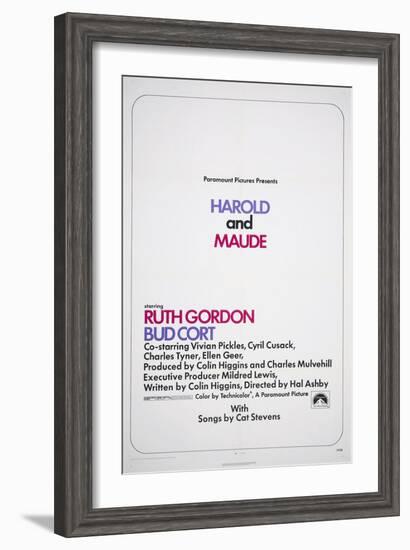 HAROLD AND MAUDE, US poster, 1971-null-Framed Art Print