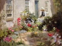 Woman Reading in a Garden-Harold Harvey-Giclee Print