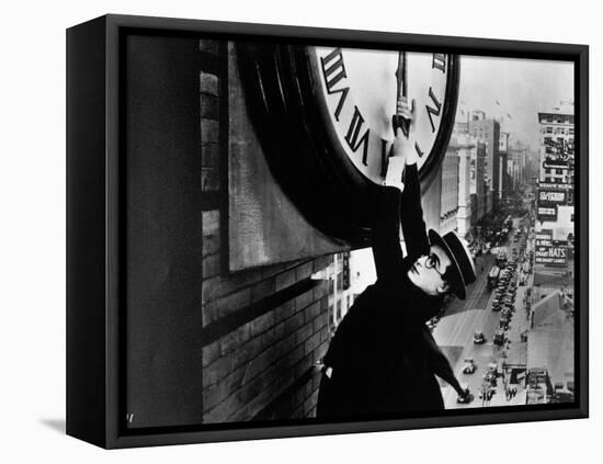 Harold Lloyd. "Safety Last" 1923, Directed by Fred Newmeyer-null-Framed Premier Image Canvas