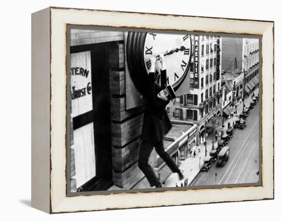 Harold Lloyd. "Safety Last" 1923, Directed by Fred Newmeyer-null-Framed Premier Image Canvas