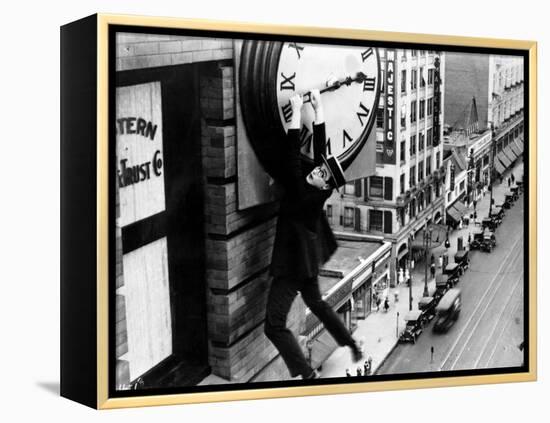 Harold Lloyd. "Safety Last" 1923, Directed by Fred Newmeyer-null-Framed Premier Image Canvas