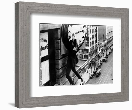 Harold Lloyd. "Safety Last" 1923, Directed by Fred Newmeyer-null-Framed Photographic Print