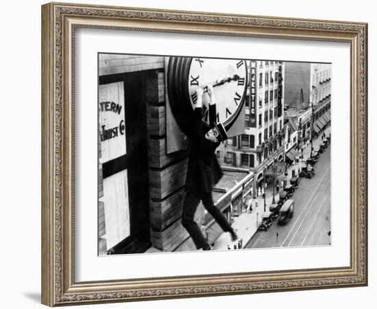 Harold Lloyd. "Safety Last" 1923, Directed by Fred Newmeyer-null-Framed Photographic Print