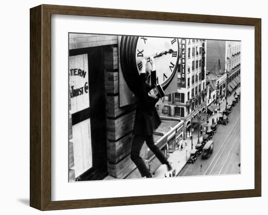 Harold Lloyd. "Safety Last" 1923, Directed by Fred Newmeyer-null-Framed Photographic Print