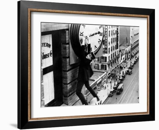 Harold Lloyd. "Safety Last" 1923, Directed by Fred Newmeyer-null-Framed Photographic Print