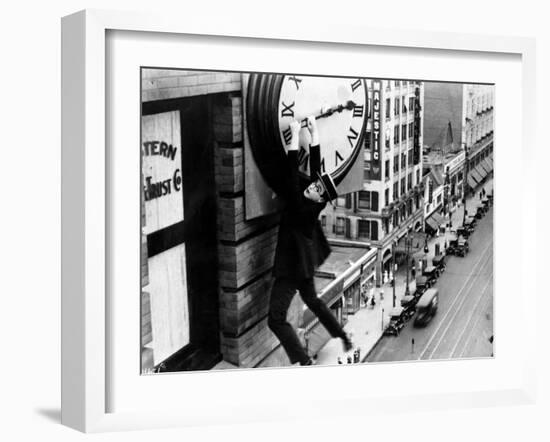 Harold Lloyd. "Safety Last" 1923, Directed by Fred Newmeyer-null-Framed Photographic Print