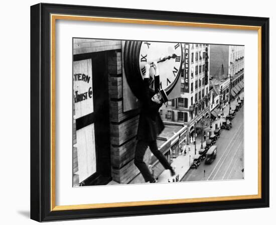 Harold Lloyd. "Safety Last" 1923, Directed by Fred Newmeyer-null-Framed Photographic Print