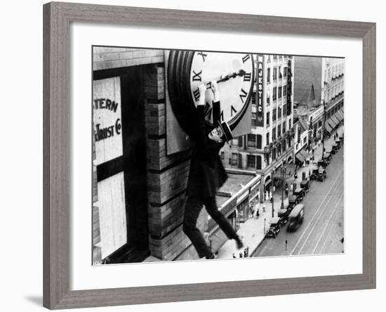 Harold Lloyd. "Safety Last" 1923, Directed by Fred Newmeyer-null-Framed Photographic Print