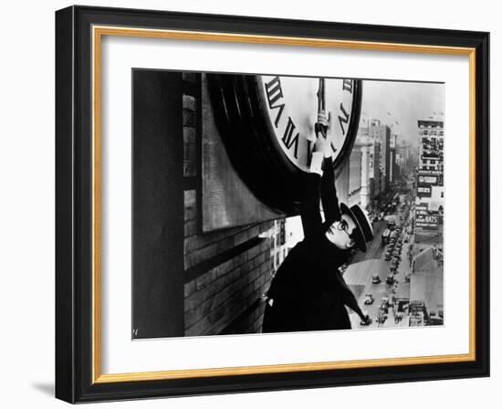 Harold Lloyd. "Safety Last" 1923, Directed by Fred Newmeyer-null-Framed Photographic Print