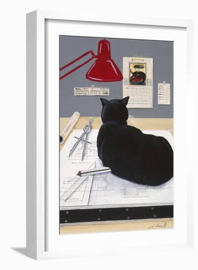 Harold the Architectural Paperweight-Jan Panico-Framed Giclee Print