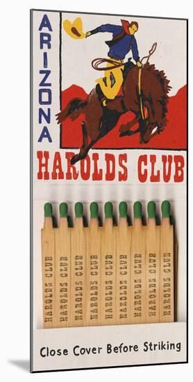 Harolds Club Matchbook-Kristine Hegre-Mounted Giclee Print