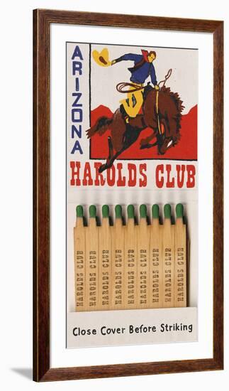 Harolds Club Matchbook-Kristine Hegre-Framed Giclee Print