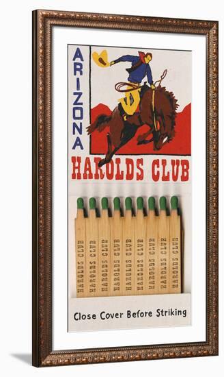 Harolds Club Matchbook-Kristine Hegre-Framed Giclee Print