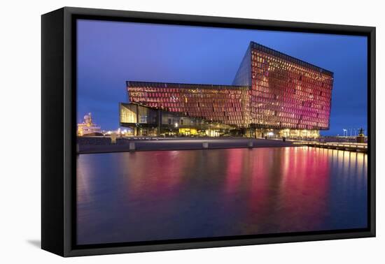 Harpa Concert Hall and Conference Centre in Reykjavik, Iceland, Polar Regions-Chris Hepburn-Framed Premier Image Canvas