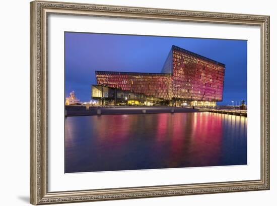 Harpa Concert Hall and Conference Centre in Reykjavik, Iceland, Polar Regions-Chris Hepburn-Framed Photographic Print