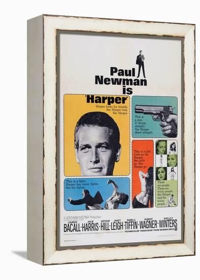 Harper, Paul Newman, Lauren Bacall, Janet Leigh, 1966-null-Framed Stretched Canvas