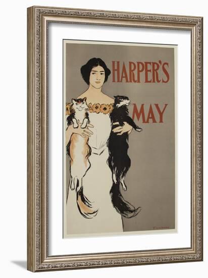 Harper's, 1896 (Commercial Litho & Relief Process Printed in Colour Ink)-Edward Penfield-Framed Giclee Print