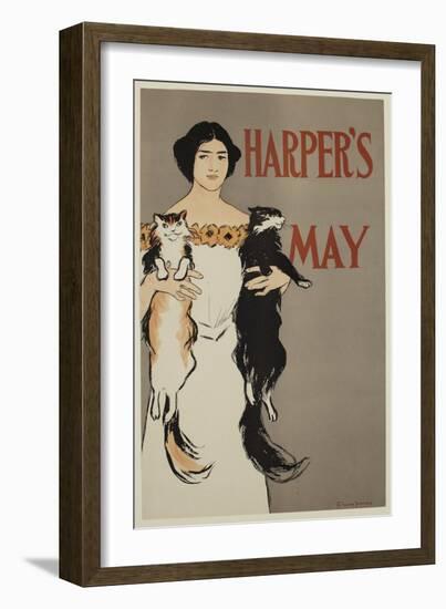 Harper's, 1896 (Commercial Litho & Relief Process Printed in Colour Ink)-Edward Penfield-Framed Giclee Print