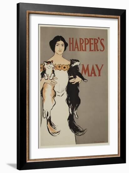 Harper's, 1896 (Commercial Litho & Relief Process Printed in Colour Ink)-Edward Penfield-Framed Giclee Print