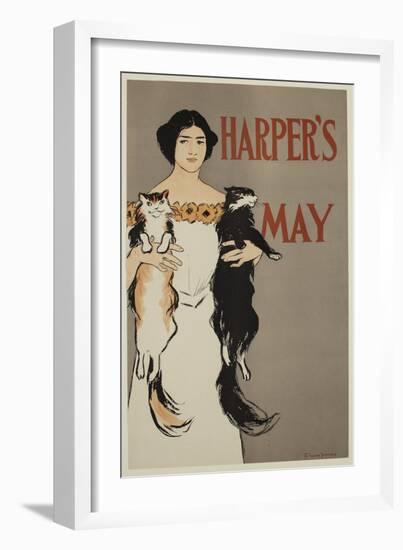 Harper's, 1896 (Commercial Litho & Relief Process Printed in Colour Ink)-Edward Penfield-Framed Giclee Print