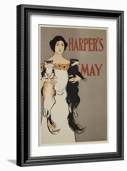 Harper's, 1896 (Commercial Litho & Relief Process Printed in Colour Ink)-Edward Penfield-Framed Giclee Print