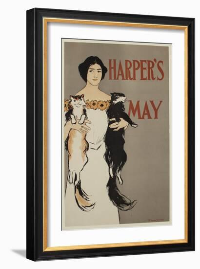 Harper's, 1896 (Commercial Litho & Relief Process Printed in Colour Ink)-Edward Penfield-Framed Giclee Print