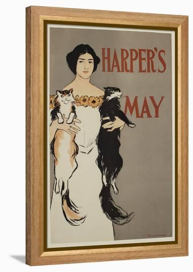 Harper's, 1896 (Commercial Litho & Relief Process Printed in Colour Ink)-Edward Penfield-Framed Premier Image Canvas