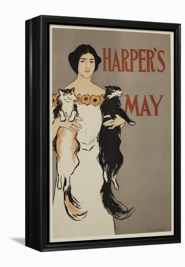 Harper's, 1896 (Commercial Litho & Relief Process Printed in Colour Ink)-Edward Penfield-Framed Premier Image Canvas